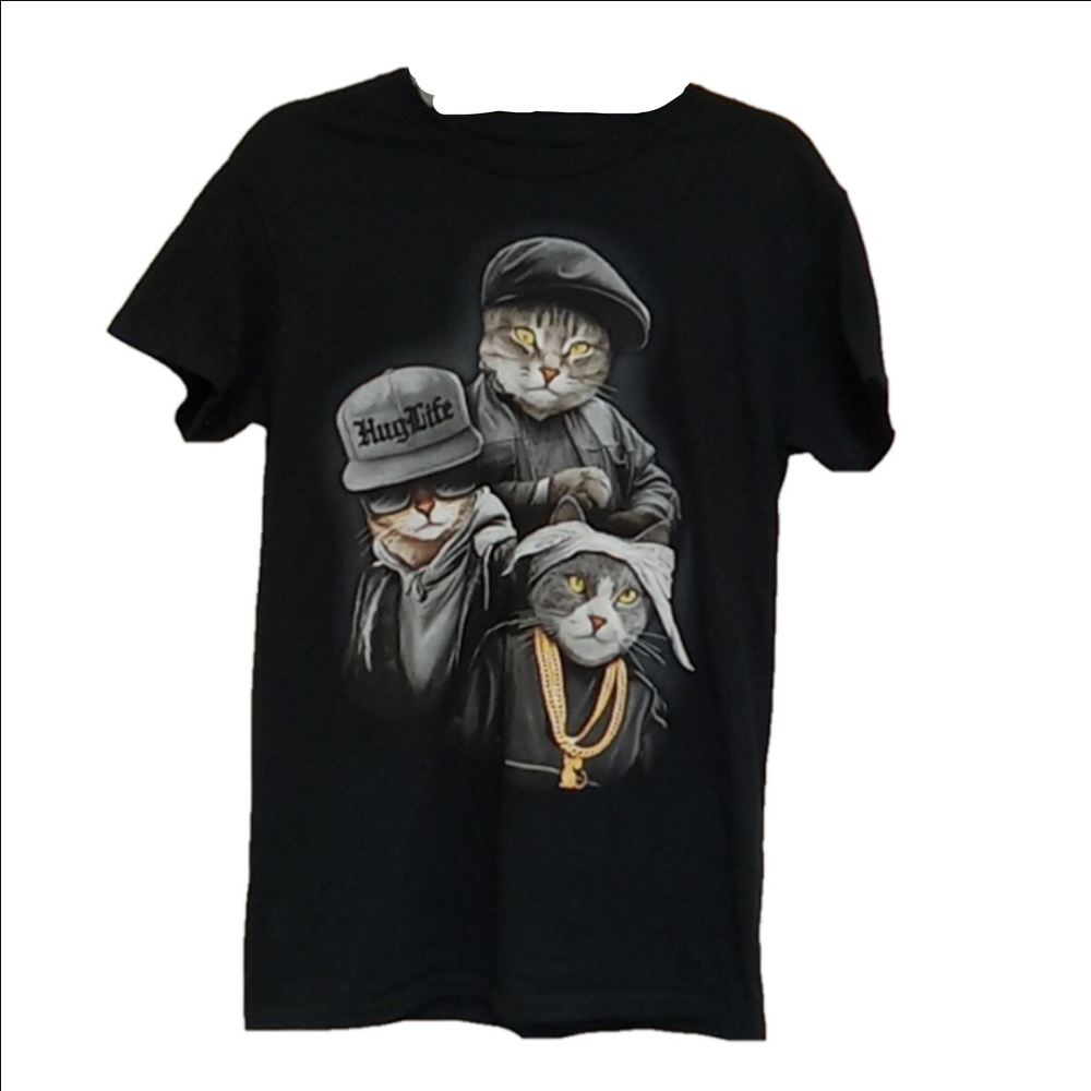 'Hug Life' Gangsta Cat Graphic Tee